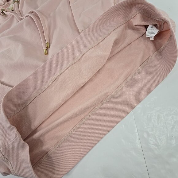 MICHAEL KORS LIGHT PINK PULLOVER HOODIE WITH A GOLD-TONE LOGO WOMENS SIZE XL EUC - Picture 10 of 16